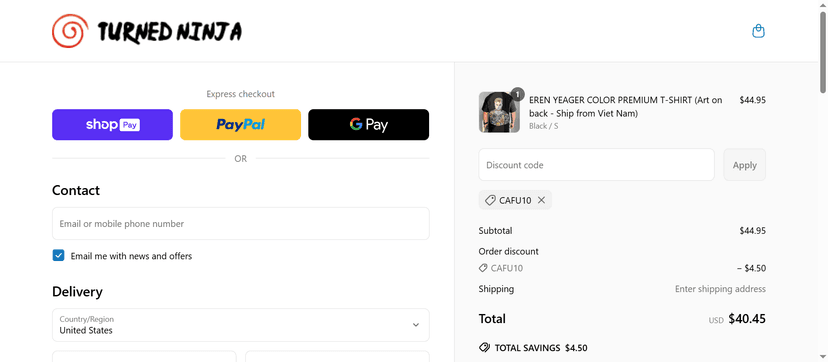 Turned Ninja Coupon Code - Save 15% Off at Checkout